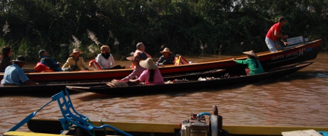 Tourists in Inle.