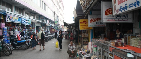 Market street in Mandalay