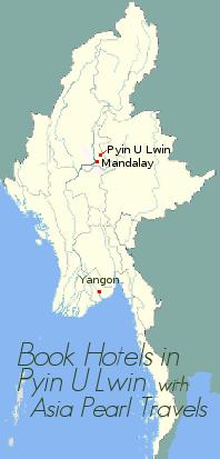 Pyin U Lwin on Myanmar Map.
