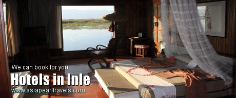 Book for hotels in Inle with Asia Pearl Travels.