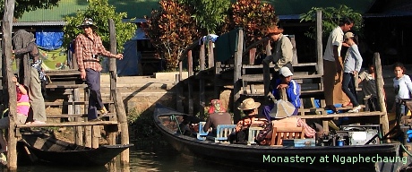 Tourists at Ngaphechaung Village.