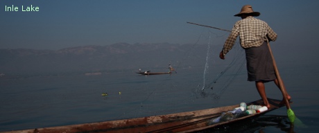 One leg rower in Inle Lake.