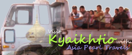 Truck ride up to Kyaikhtiyo.