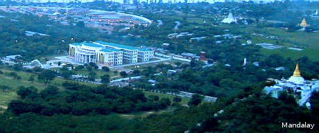 A View from the top of Mandalay Hill.