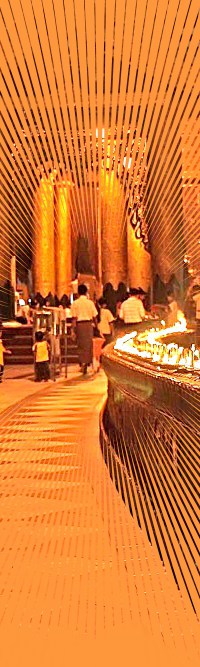 parimeters of Shwedagon Pagoda at night