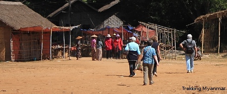 Trekking in Myanmar.