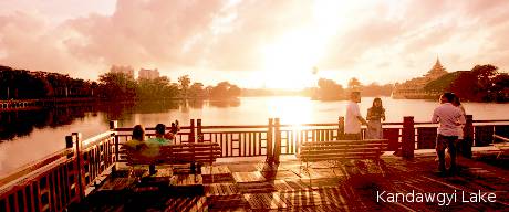 Kandawgyi Lake at sunset