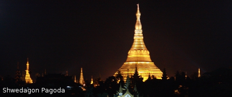 Shwedagon Pagoda at night