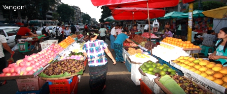 Streets of Yangon.