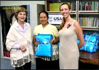 Dr. Cynthia Maung & Laura Bush